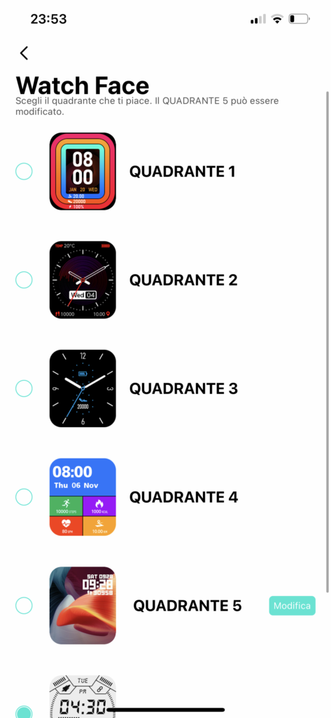 kospet rock - app da fit -quadranti