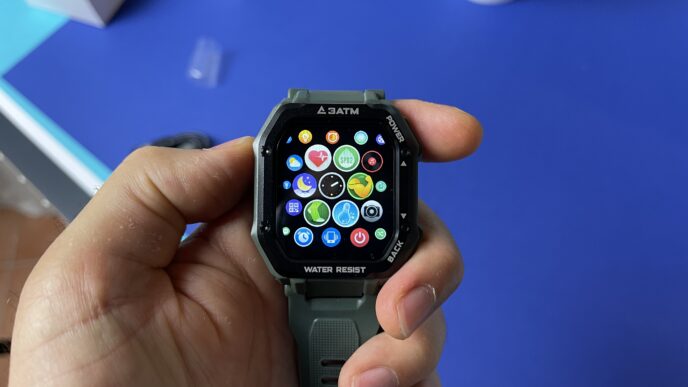 kospet rock menu in stile apple watch