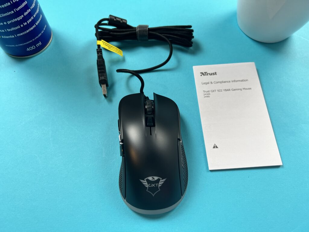 contenuto confezione mouse da gaming Trust GXT 922W YBAR