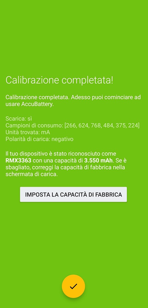 accubattery calibrazione