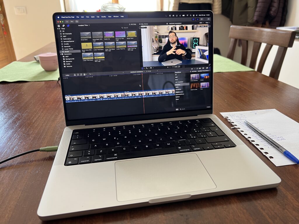 MacBook Pro 14 M1 Pro video editing
