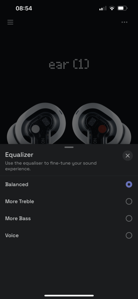 app nothing ear 1 - equalizzatore