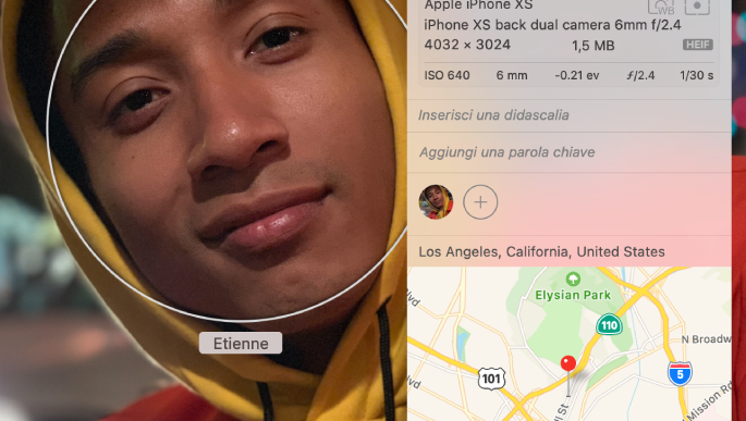 metadati sulla posizione iphone