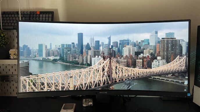 monitor ultrawide streaming schermo interno