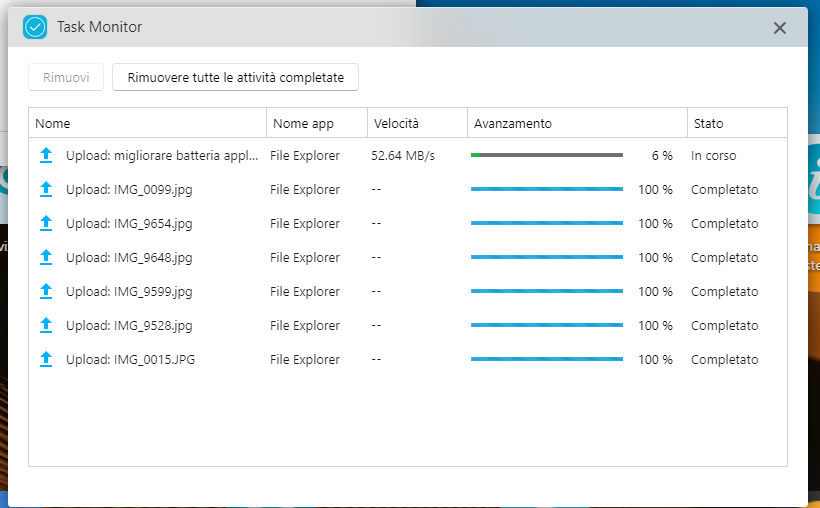 nas asustor - trasferimento file grosse dimensioni