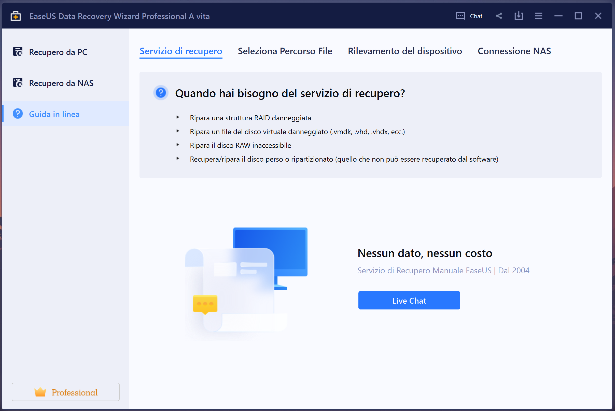EaseUS Data Recovery Wizard - guida in linea per il recupero dati cancellati