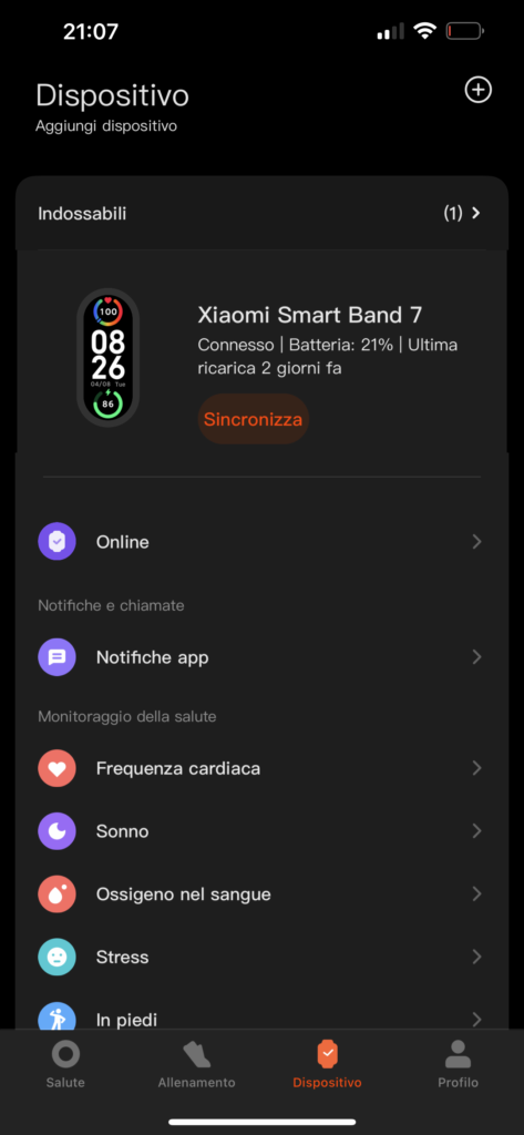 Xiaomi Smart Band 7 autonomia con always on