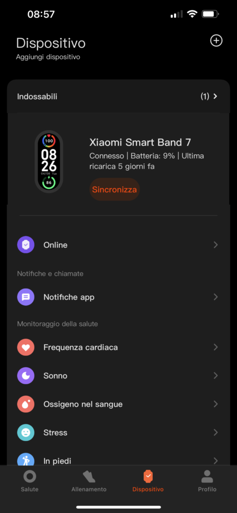 Xiaomi Smart Band 7 autonomia senza always on