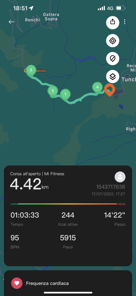 Xiaomi Smart Band 7 - funzioni smart - trekking con gps