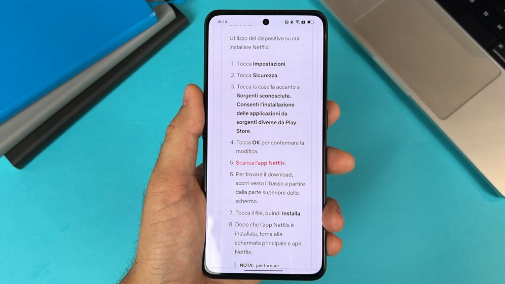 scaricare app netflix senza play store