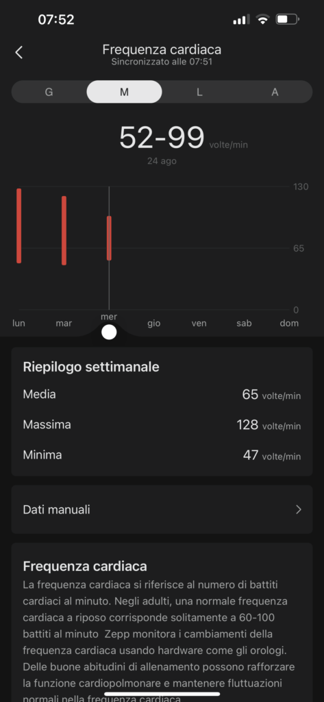 Recensione Amazfit Bip 3 Pro - app zepp - frequenza cardiaca