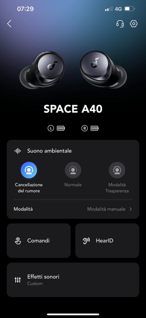 app soundcore per cuffie space a40 - homepage