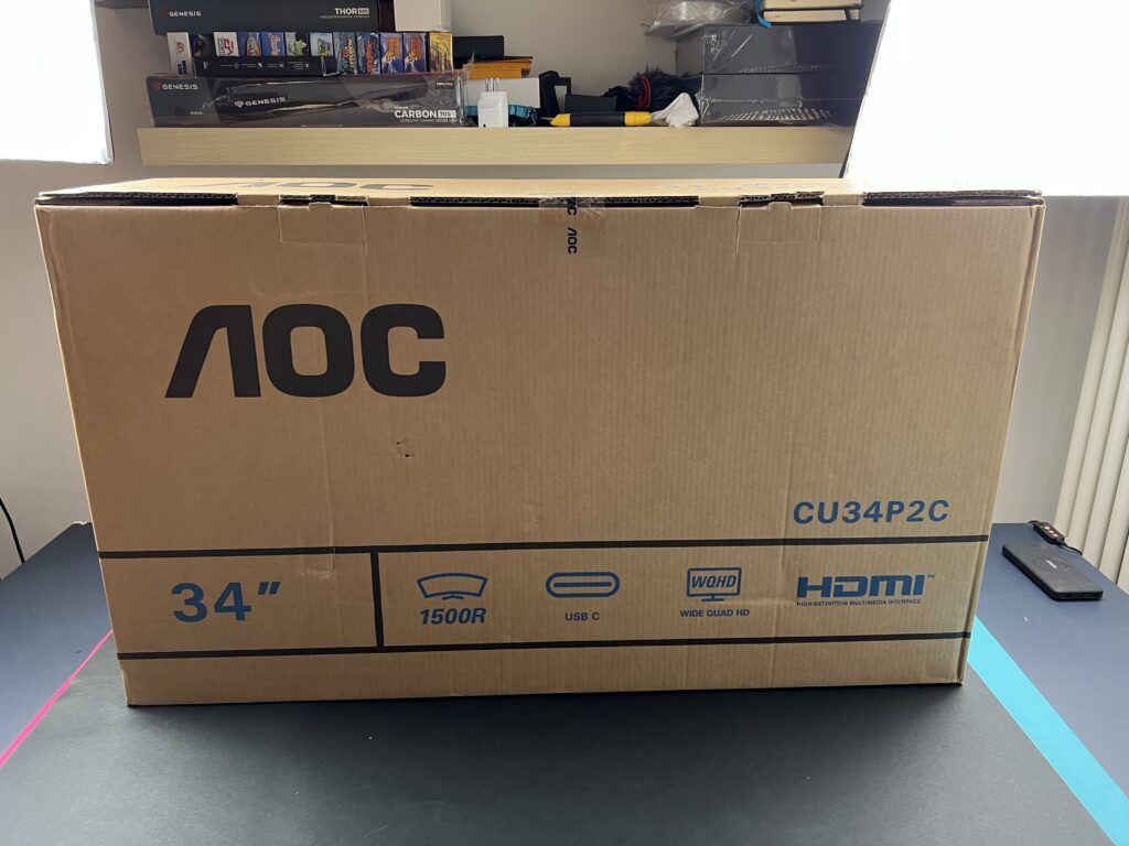 monitor ultrawide AOC CU34P2C - scatola