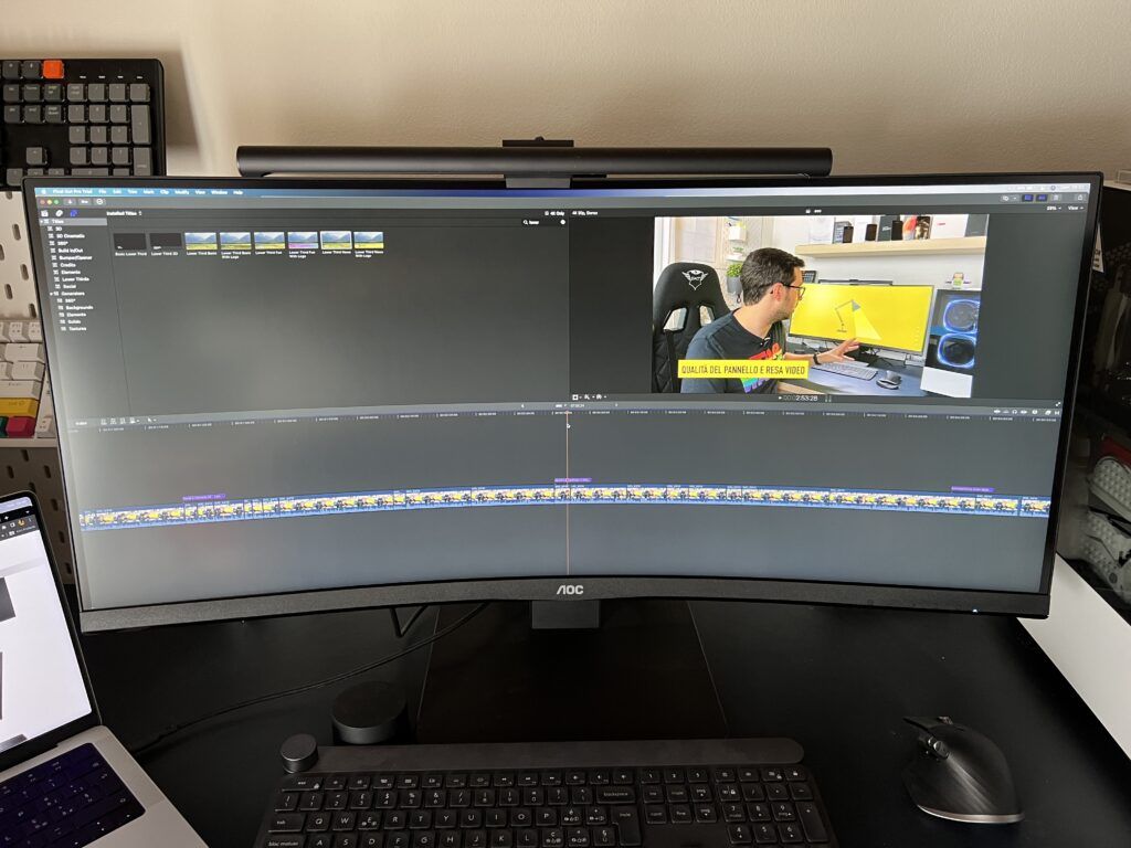 monitor ultrawide AOC CU34P2C timeline final cut monitor ultrawide AOC CU34P2C timeline final cut