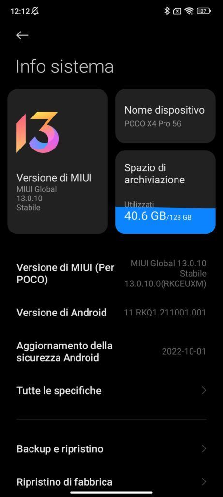 Poco X4 Pro 5G - software 2