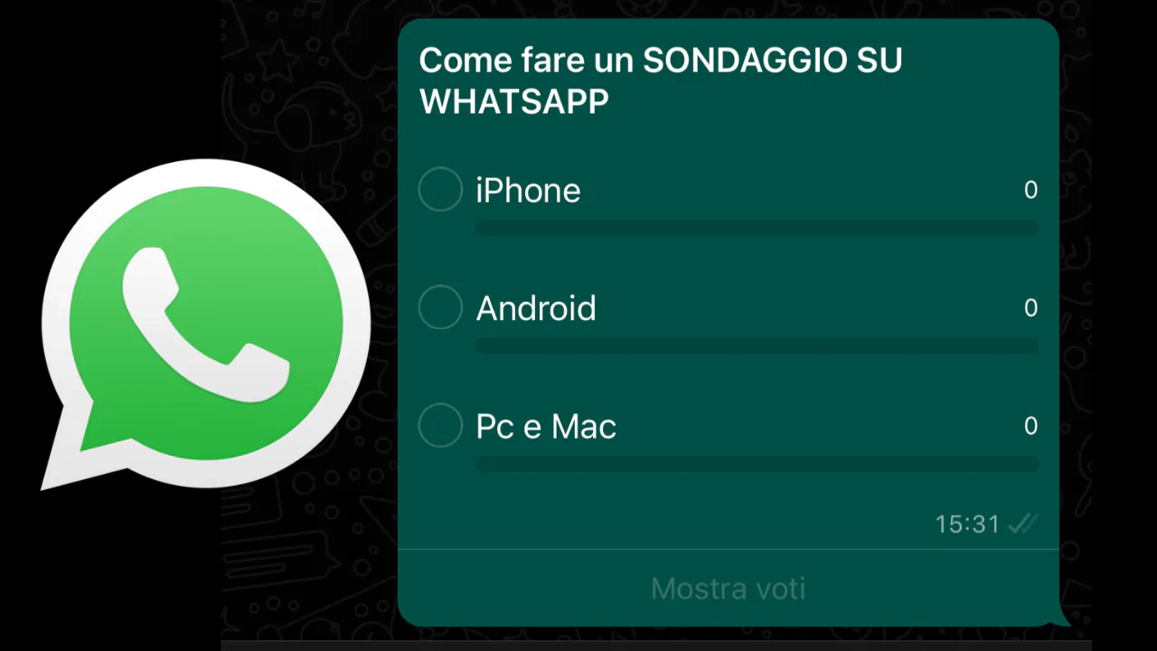 come fare sondaggi su whatsapp