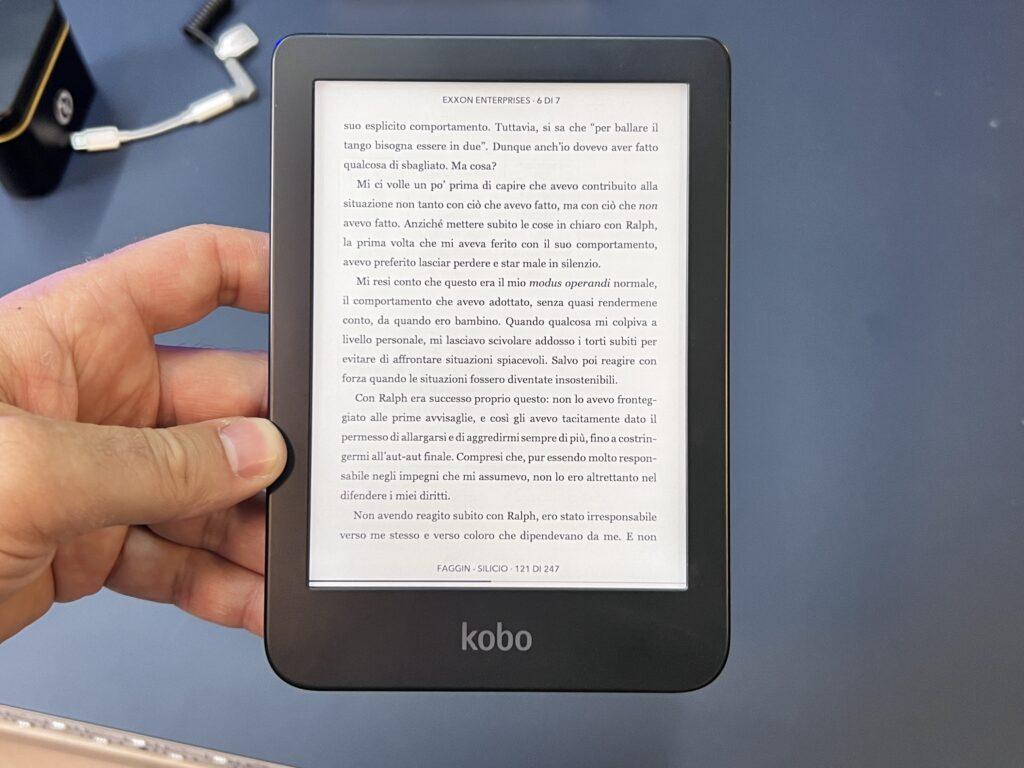 recensione ebook reader kobo clara 2e - testo classico ebook
