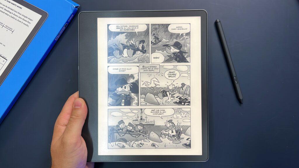 Recensione Kindle Scribe lettura fumetti
