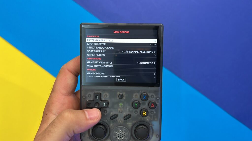 Recensione console portatile Anbernic RG353V - ui linux