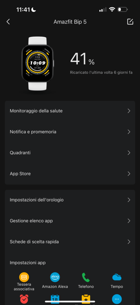 Recensione Amazfit Bip 5 - app zepp