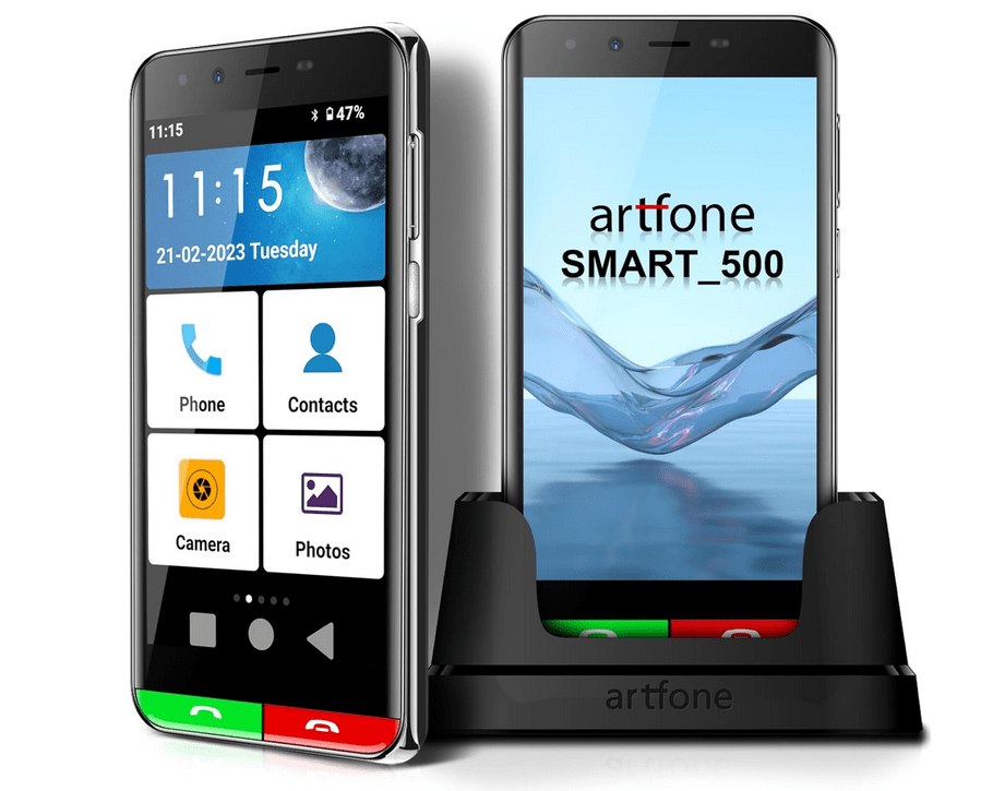 BRONDI AMICO SMARTPHONE XL, NERO per Anziani 4G LCD 6 WHATSAPP, SKYPE,  GPS, BASE DI RICARICA