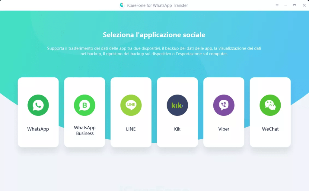 Tenorshare iCareFone - passaggio 1