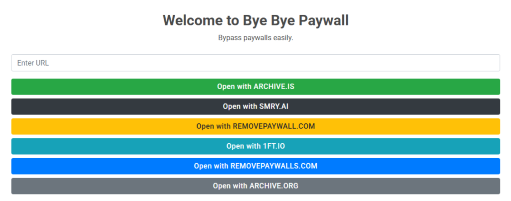 Bye Bye Paywall