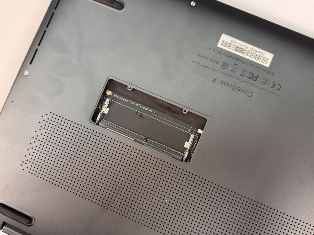 Recensione Chuwi CoreBook X - migliore notebook - slot di espansione memoria ram