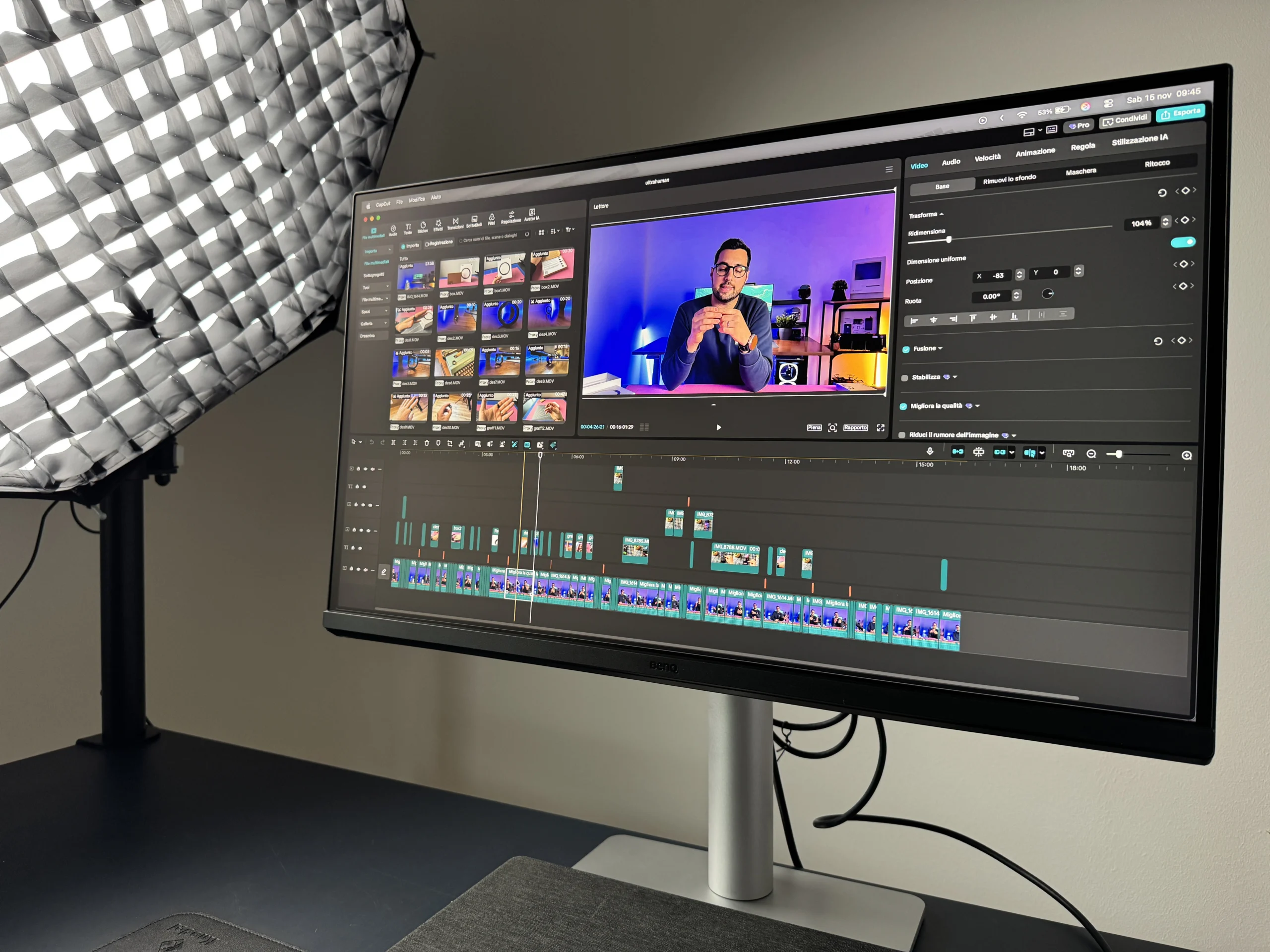 Monitor BenQ MA270U per mac - video editing