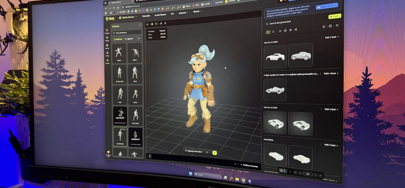 Meshy AI - animazione
