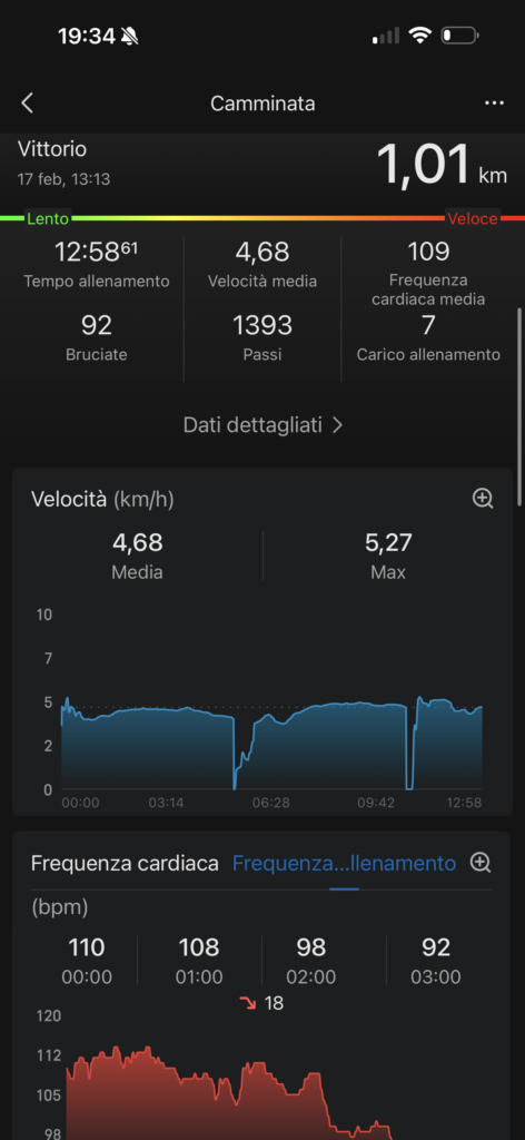 amazfit active max - dati allenamento - 2