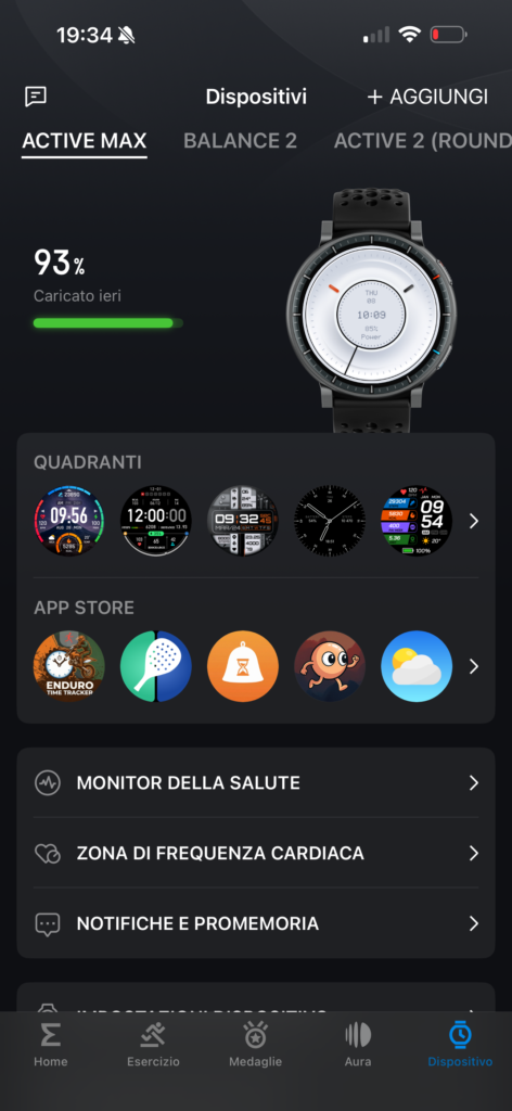 amazfit active max - sistema e funzioni - 1