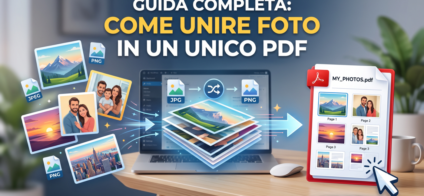 unire più foto in un solo PDF