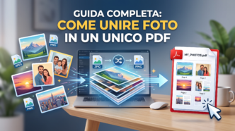 unire più foto in un solo PDF