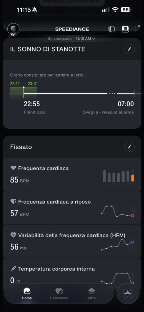 Speediance Strap Pro app dati 1