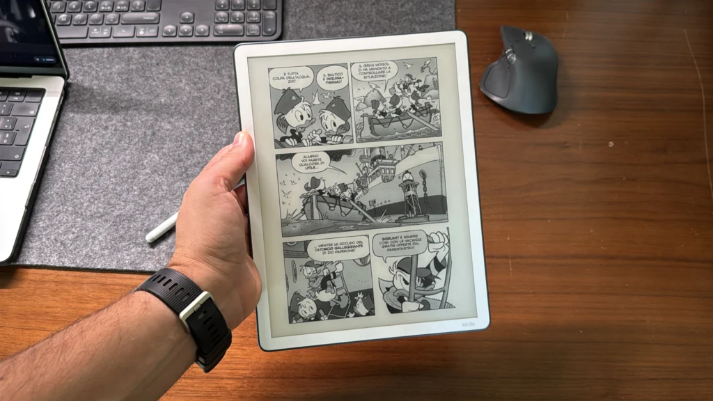 recensione kindle scribe terza generazione - lettura fumetti