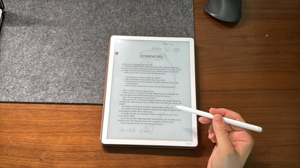 recensione kindle scribe terza generazione - note su pdf